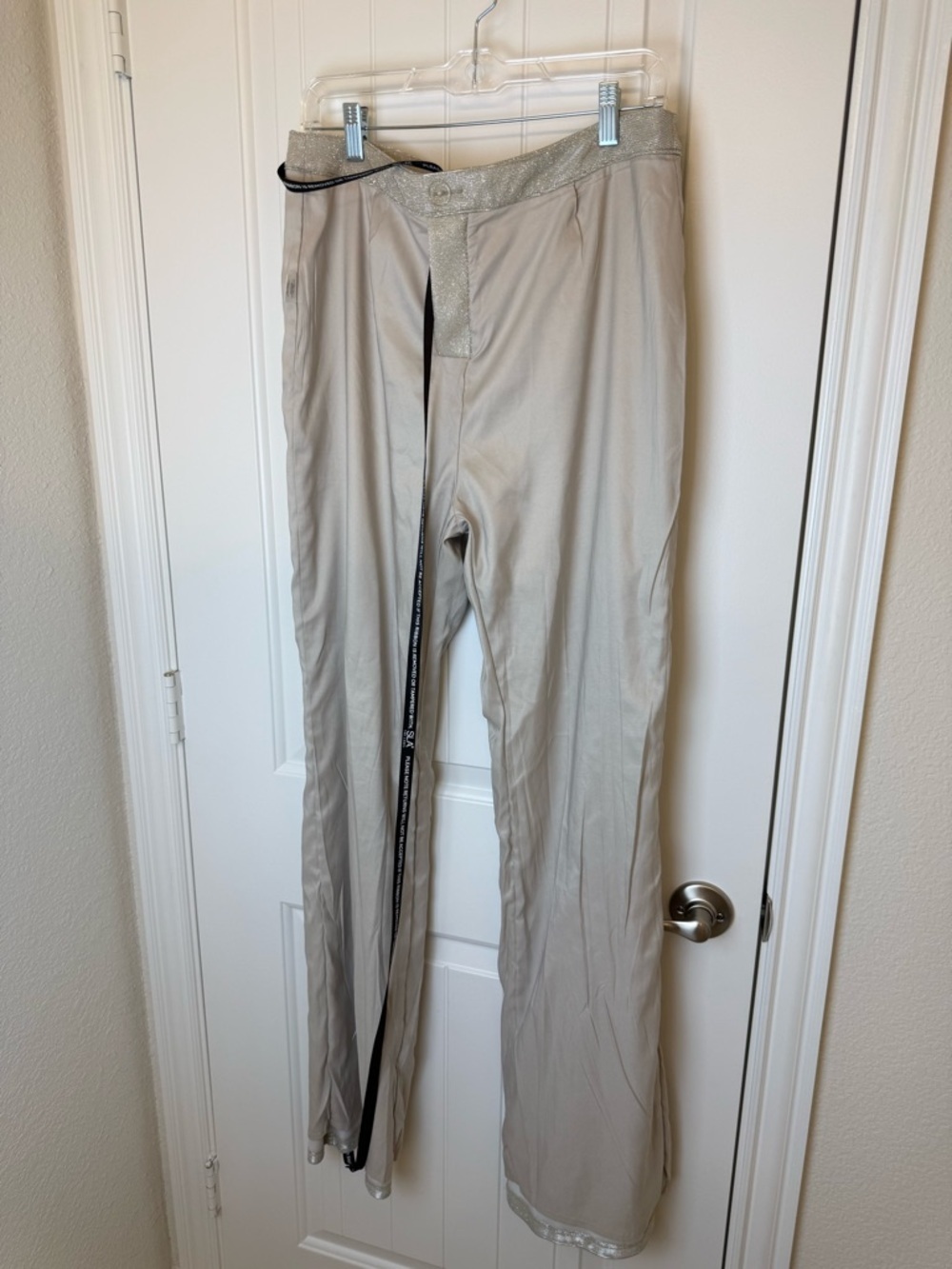 NWT REVOLVE SLA the Label Sparkle Wide-Leg Pants sz L - Picture 8 of 13